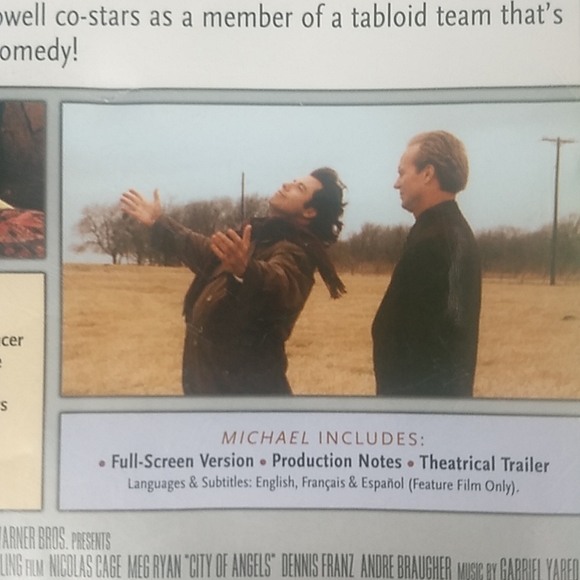 Double Feature Chick Flick! City of Angels/Michael, DVD, Factory Sealed - Picture 5 of 9